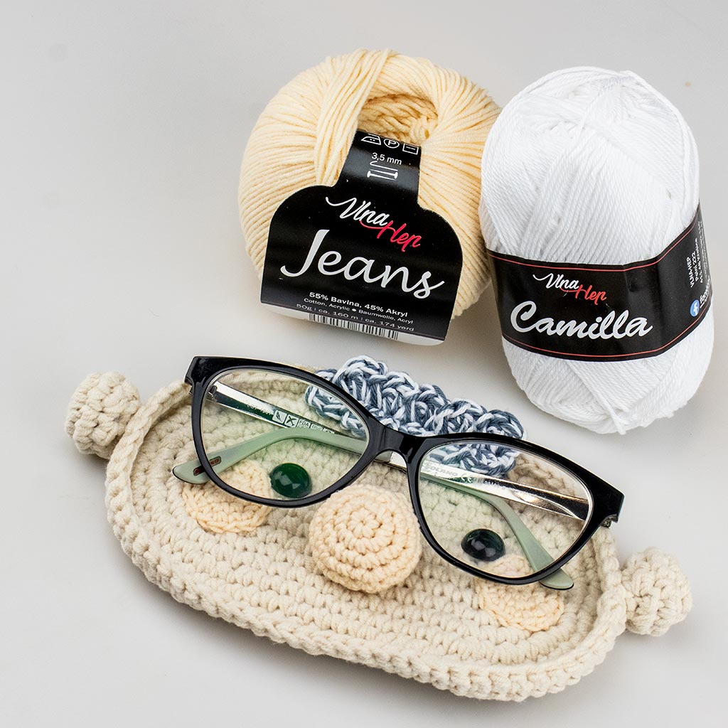 🧶 Veselé háčkované lehátko pro brýle