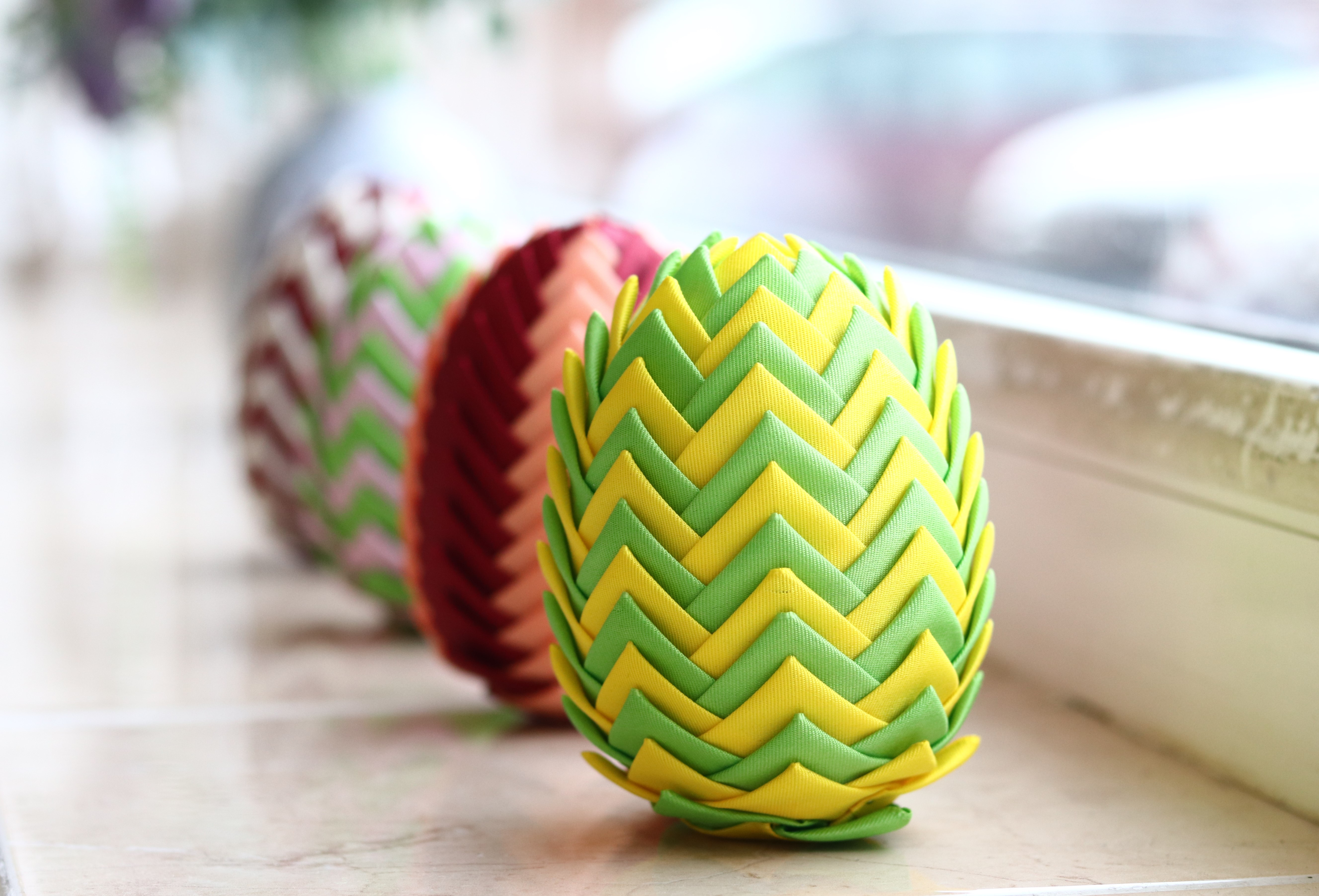 Patchworkové velikonoční vajíčko