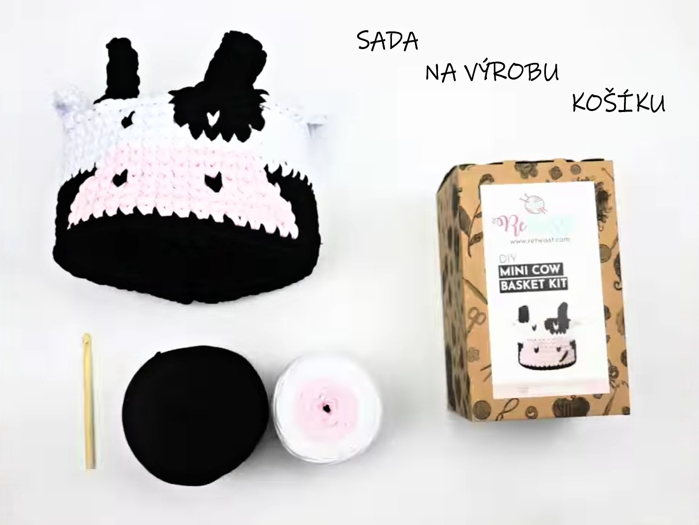 Sada na výrobu košíku - KRAVIČKA