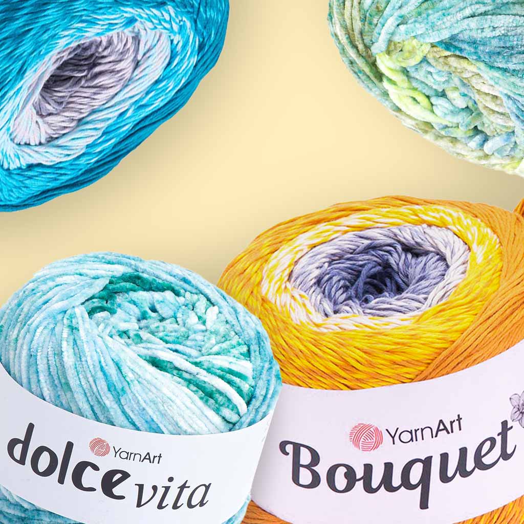 Novinky od YarnArt: Objevte příze Dolce Vita a Bouquet plné jemnosti a barev