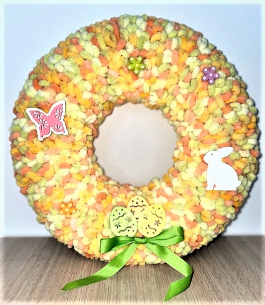 Velikonoční věnec z Puffy Fine