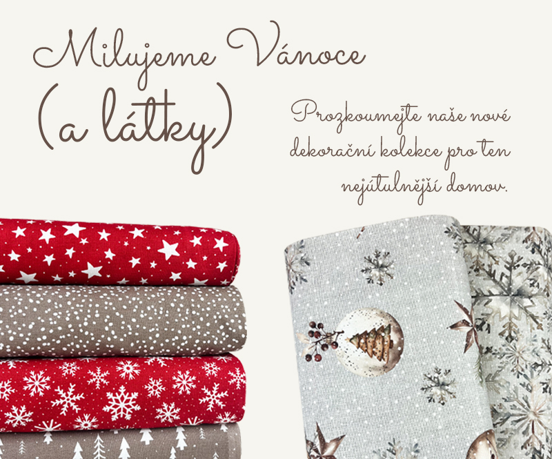 vánoční deko látky mobil