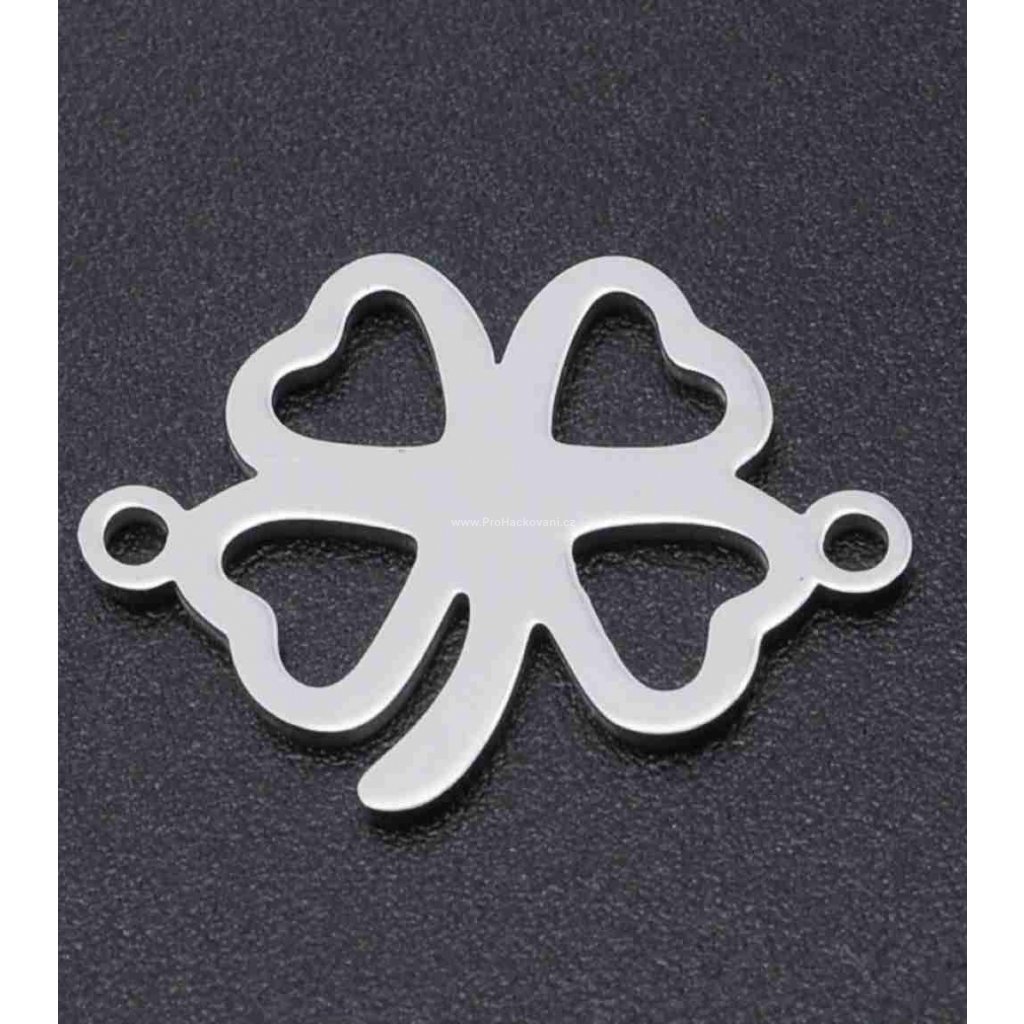 Mezidíl čtyřlístek 20 x 15 mm ocel