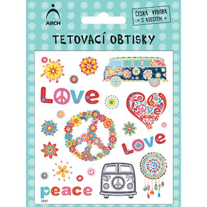 Tetovací obtisky hipíci