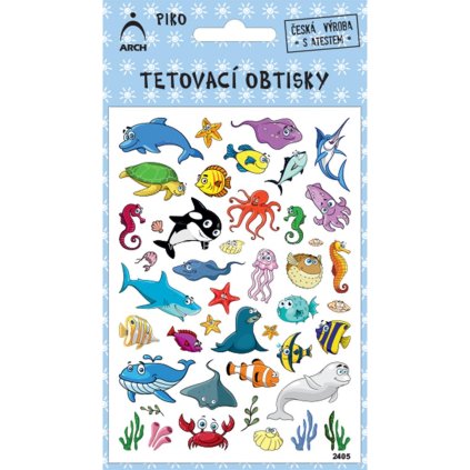 Tetovací obtisky piko mořský svět