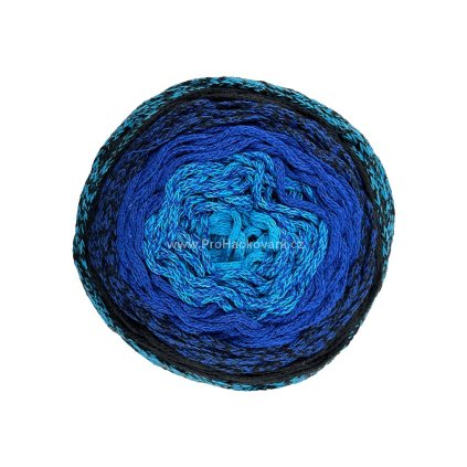 Chainy Cotton Cake ReTwisst 72 variace modré a černé