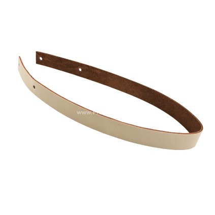 Kožený popruh 58 cm šířka 2,5 cm krémový
