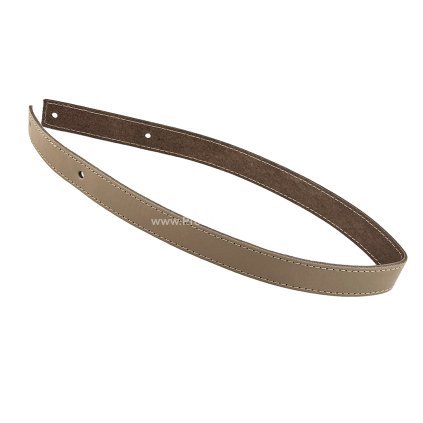 Kožený popruh prošívaný 58 cm šířka 2,5 cm bílá káva