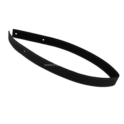 Kožený popruh prošívaný 58 cm šířka 2,5 cm černý