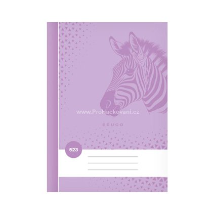 Sešit BASE A5/523- linkovaný 20 listů fialová zebra
