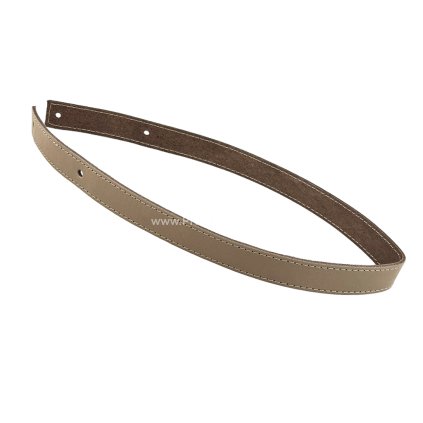 Kožený popruh prošívaný 62 cm šířka 2 cm bílá káva
