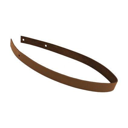Kožený popruh 62 cm šířka 2 cm tmavě hnědý