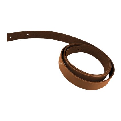 Kožený popruh 122 cm šířka 2 cm hnědý