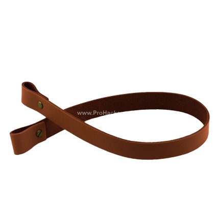 Sada kožený popruh 58 cm š.2,5 cm hnědý s nýtkem staromosaz