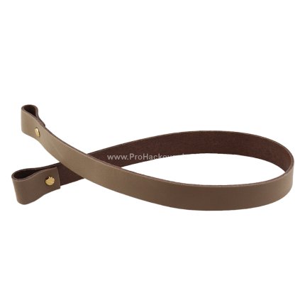 Sada kožený popruh 62 cm š. 2 cm bílá káva s nýtkem zlatý