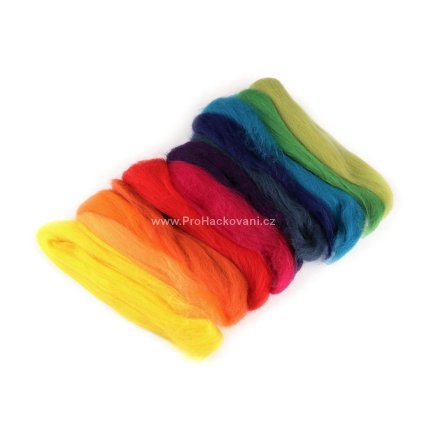 Ovčí rouno 50 g česané mix 4