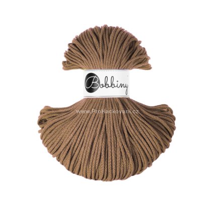 Bobbiny šňůry junior 3 mm Oříškově hnědá (Nut Brown)