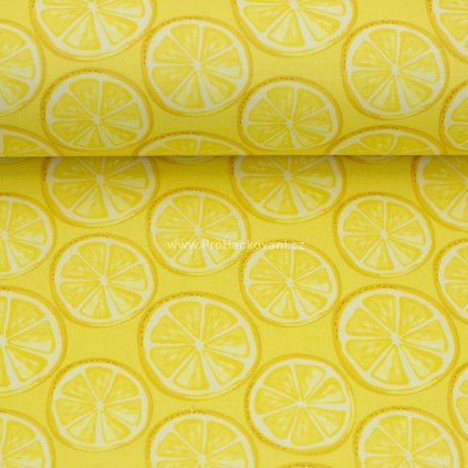 Bavlněná látka Fruits citrony