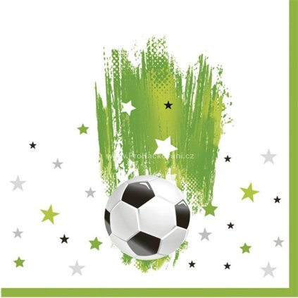 Papírové ubrousky 33x33 cm fotbalový míč 20 ks