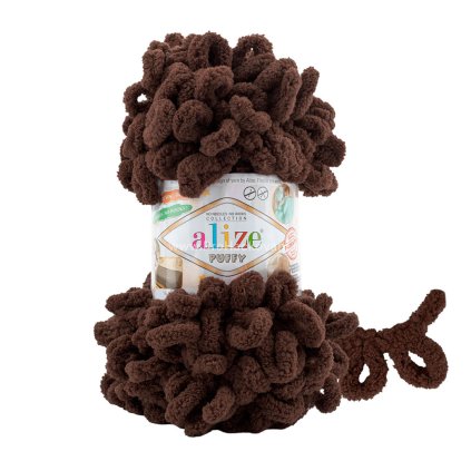 příze Puffy 153 čokoládově hnědá