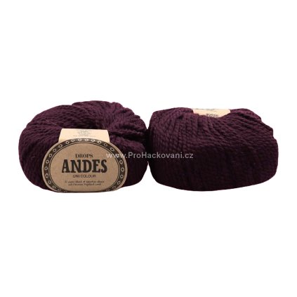 Drops Andes Uni 9029 tmavá grape