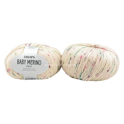 Drops Baby Merino print 101 borůvky a smetana