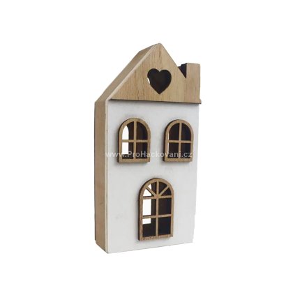 Dekorace domeček 7 x 3 x 14 cm bílý