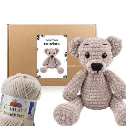 Sada na háčkování Medvídek kapučíno