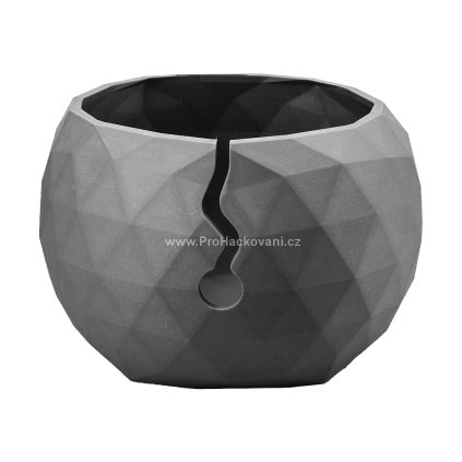 Miska na klubíčko LOW POLY XL Stříbrná