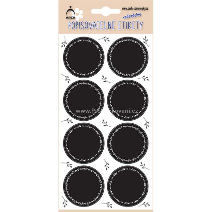 Samolepky černé popisovatelné