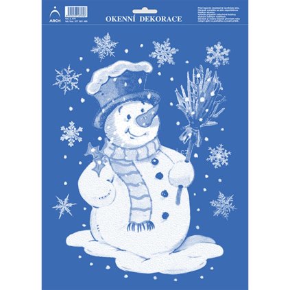 Okenní fólie sněhulák 25 x 35 cm