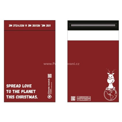 Plastová obálka vánoční 25,4 x 35,6 cm sob