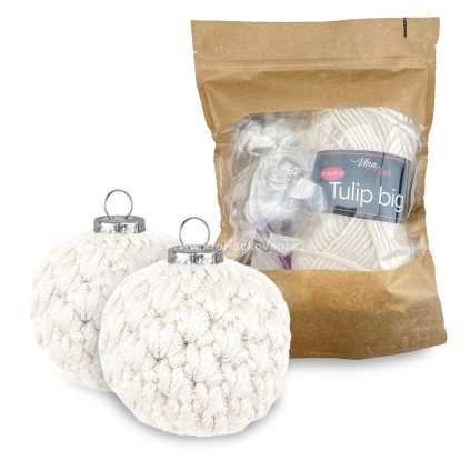 Sada na háčkování vánoční ozdoba bílá