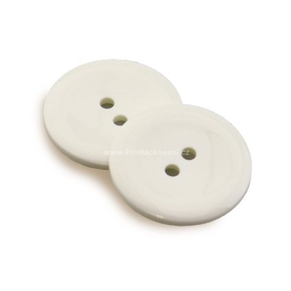 Knoflík kulatý plast 13 mm bílý