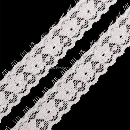 Elastická krajka 24 mm bílá