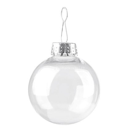 Baňka k dozdobení 6 cm 6 ks stříbrná