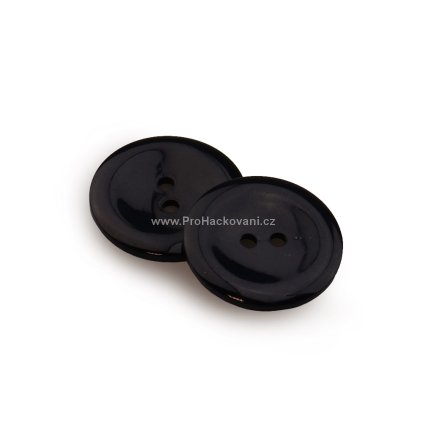 Knoflík kulatý plast 15 mm černý