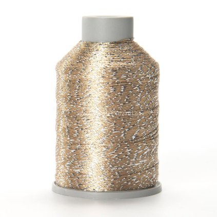 příze Camellia New 2440 zlatá se stříbrnou
