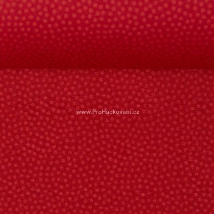 Bavlněná látka Dotty puntík červená