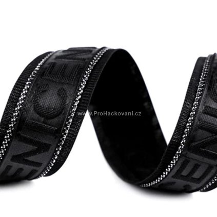 Stuha oděvní lampas s lurexem 25 mm