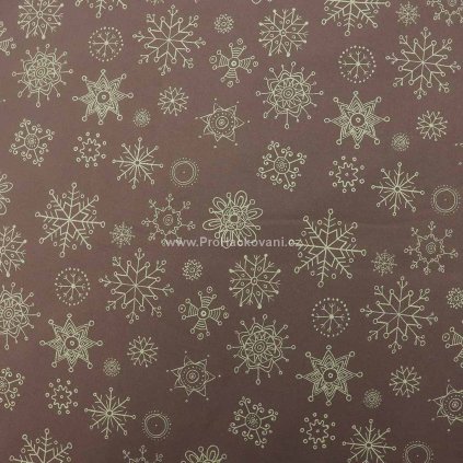 Šusťákovina se zátěrem vločky na hnědé