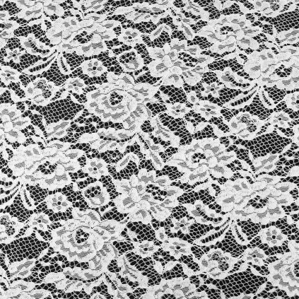 Krajka květy bílá