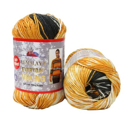 příze Everyday Viking 70528 žlutá šedá a bílá