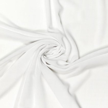 Látka šifón bílý
