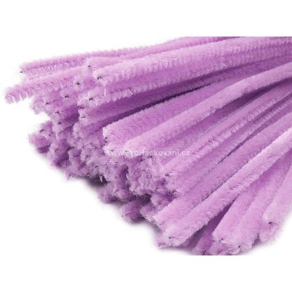 Chlupatý modelovací drát Ø 6 mm světle fialový 20 ks