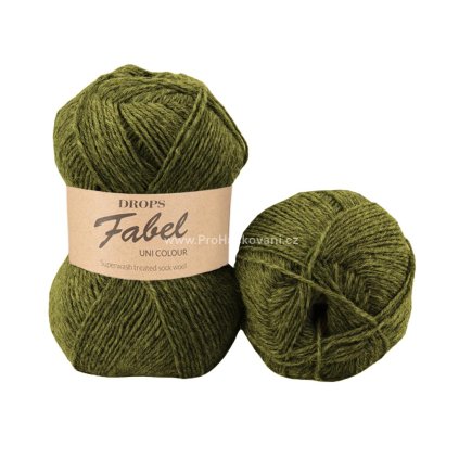 Drops Fabel UNI 122 tmavá olivová