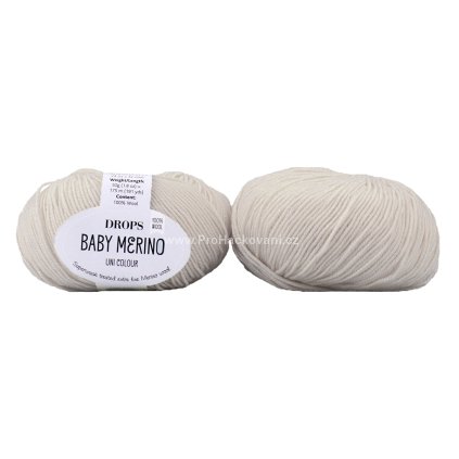 Drops Baby Merino 59/2 krémová - tmavší