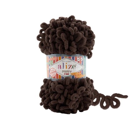 příze Puffy Fine 26 temně hnědá
