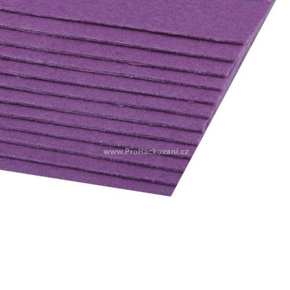 Látková dekorativní plsť 20x30 cm fialová 2 ks