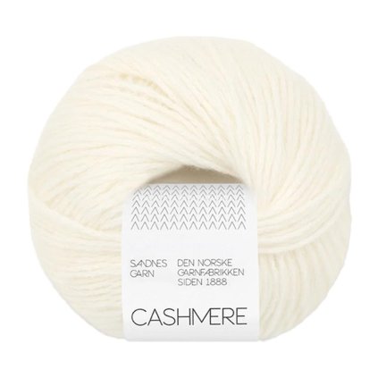 příze Cashmere 1002 přírodní bílá